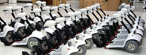 Plega scooters in production